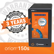 Orion 150s Pulse Arc Welder with an illustrated 3 year warranty badge.